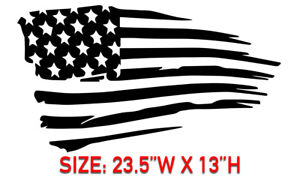 USA FLAG WINDOW (2 DECALS) 4x4 Fits on Toyota FJ Cruiser 