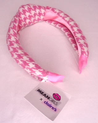 Diadema Mean Girls x Claire's rosa blanco pata de gallo NUEVA NUEVA CON ETIQUETAS Foto 1 de 3
