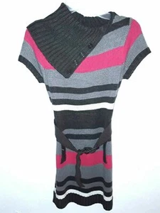 VESTIDO DE PUNTO BOBBIE BROOKS ""CLOSEOUT"" Niña Talla ""M"" ""L"" GRIS/BLANCO/FUCSIA - Imagen 1 de 2