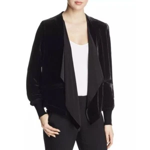 GO SILK Women's M Velvet Black Jacket Silk Blend Long Sleeves Regent Holidays - Picture 1 of 12