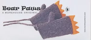 Morehouse Original Knitting Pattern - Bear Paws - Child's Mittens - Picture 1 of 2