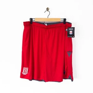 Macron Stoke City Shorts Size 4XL NEW Goal Keeper Away Kit Red 2019 - Picture 1 of 18