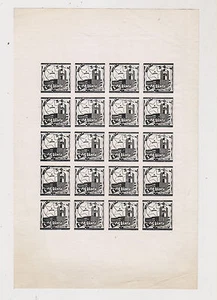 YUGOSLAVIA ,ESPERANTO ,poster stamp ,NOVI SAD 1938 proof sheet thin carton - Picture 1 of 2