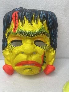 Vintage 1965 Ben Cooper FRANKENSTEIN Mask Halloween 1960s - Picture 1 of 2