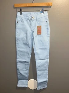 Justice Simply Low Jeggings Pants Girls 8 Light Blue Stretch 22x24 - Picture 1 of 8