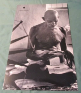 Vintage Apple Think Different Poster mahatma Gandhi 11 x 17 inches Laminated - Picture 1 of 4
