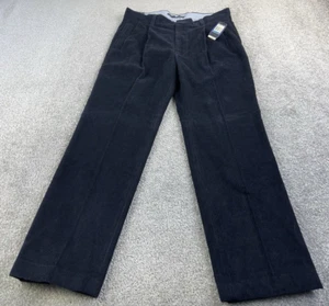Nautica Pants Mens 36x32 Blue Corduroy Chino Regular Fit Straight Leg Pockets - Picture 1 of 17