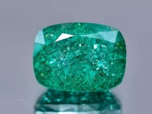Smeraldo Verde Naturale Taglio Cuscino 10,55 Ct Gemma Certificata Con Omaggio - Foto 1 di 10
