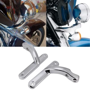 Soporte de señal de giro de luz antiniebla de punto negro para Harley Touring Road King 2014-en adelante EE. UU. - Imagen 1 de 8