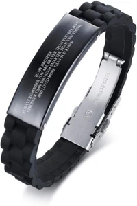 to My Brother Gift Bracelet, Inspirational Sentimental Message Engraved Silicone - Picture 1 of 11
