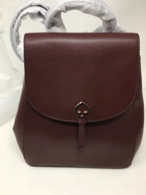 Kate Spade Leather Adel Medium Flap Backpack in Cherrywood NWT - Image 1 of 4