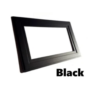 Black Double Gang Light Switch Plug Socket Switch Surround Cover Finger Plate - Picture 1 of 3