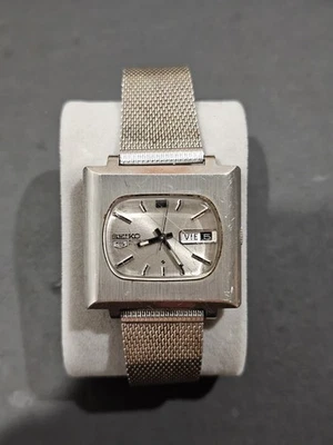 Reloj para hombre vintage Seiko 5 automático 6319-5070 día/fecha forma de TV Foto 1 de 4