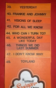 (9) Kimball Swinger Organ Course Sheet Music Hal Leonard YESTERDAY BEATLES - Picture 1 of 11