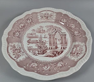 Spode 11" Dinner Plate Archive Collection Regency Series PAGODA Cranberry - Picture 1 of 3
