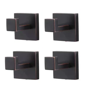 Square Stainless Steel Bath Hardware Accessory Wall Mount J-Hook Robe/Towel Hook - Picture 1 of 6