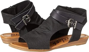 Blowfish Malibu Balla 4Earth Gladiator Women's Sandals Blacksands Recycle SZ 7.5 - Picture 1 of 7