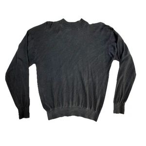 VaBene Herren Schwarz Pullover L Seide Baumwollmischung Weich Strick Herbst Lagenlook EG - Bild 1 von 13