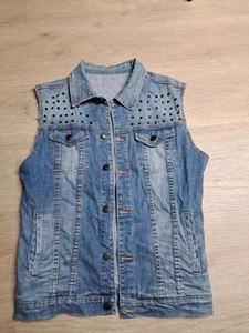 tolle Jeansweste * Gr. L * Nieten * Retro *Vintage * - Bild 1 von 6