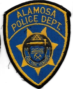 COLORADO Alamosa Police Patch 80er/90er !! USA Polizei Abzeichen getragen used - Bild 1 von 20