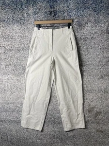 Wilfred Free Pantaloni Donna 6 Off White Vita Alta Gamba Dritta Cotone Lyocell - Foto 1 di 9