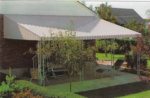 Vintage Advertising Chrome Postcard Flexalum Aluminum Awning Patio Cover - Picture 1 of 2