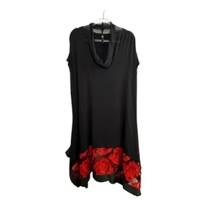 TS Taking Shape Size M 18 Black Red Longline Tunic Embroidered Plus Size - Bild 1 von 13