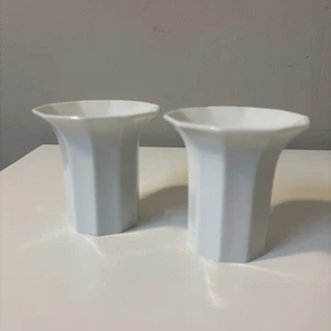 25.04.021 Rosenthal Porzellan Polygon Kerzenständer Kerzenhalter 2 Stück Set Duo - Bild 1 von 7