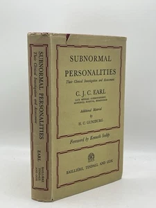 Subnormal Personalities – C.J.C. Earl | 1961 1st Ed. | Rare Forensic Psychiatry - Picture 1 of 8