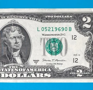 May 2, 1969 (L 05219690 B) Birthday Note $2 Two Dollar Bill (_5/2 /1969_) - Picture 1 of 3