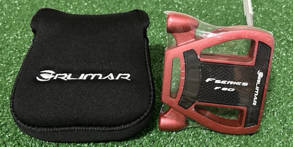 Orlimar Golf Clubs F80 Mallet Style 34" Left Hand Putter Red with Headcover, NEW - Image 1 of 4