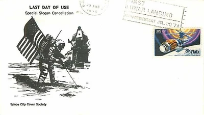 Space Cover, Special Slogan Cancel, Last Day of Use - Image 1 of 2