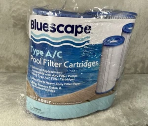 Bluescape Type A/C Pool Filter Cartridges 4-Pack White Adults Universal Replace - Picture 1 of 10