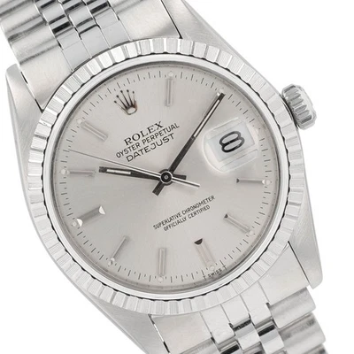 Rolex Mens Datejust 16030 Stainless Steel Silver 8+2 Index Dial Jubilee Watch - Image 1 of 4