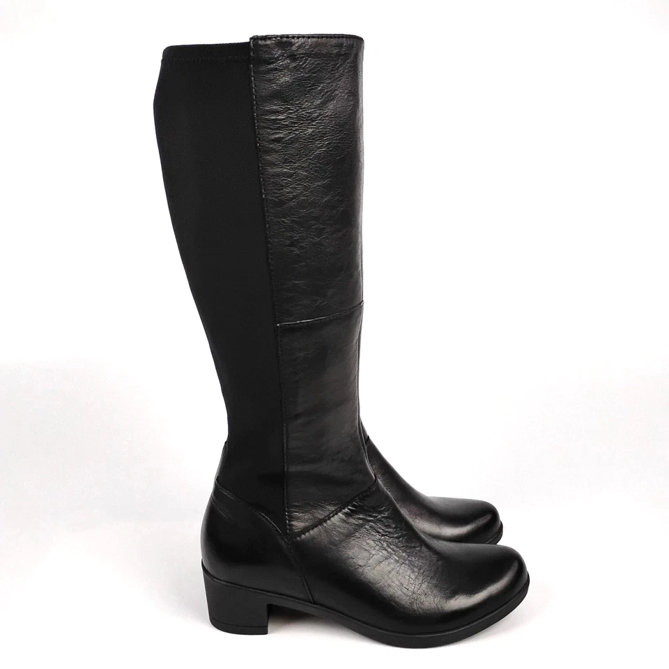 Dansko Tall Boots Womens 36 Celestine Black Burnished Nubuck Leather US 5.5-6 - Image 1 of 4