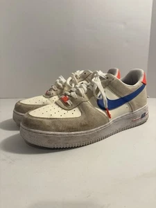 Nike Air Force 1 '07 LV8 Coconut Milk Hyper Royal Suede DM8314-100 Men’s Size 10 - Picture 1 of 9