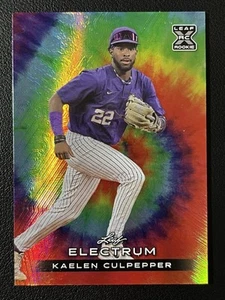 Hoja Electrum Kaelen Culpepper 2024 #'d/75 Tie-Dye RC Minnesota Twins - Imagen 1 de 3