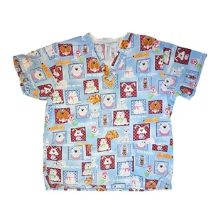 VAC-Veterinary Apparel Company Scrub Top, Size Unk, Dogs and Cats, C 24"/L 28" - Picture 1 of 2