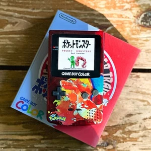 Nintendo Game Boy Color GBC AMOLED XL Touch LCD Pokemon UV CHARIZARD System - Picture 1 of 10