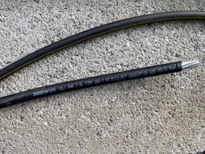 CABLE DE 600 VOLTIOS 7 pies de largo UL 2/0 AWG TIPO AL USO O TIPO RH O RHW XLPE  Foto 1 de 3