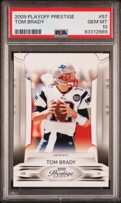 2009 PLAYOFF PRESTIGE #57 TOM BRADY PATRIOTS PSA 10. - Image 1 of 2