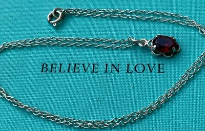 Antica collana in Argento con Ciondolo Granato Viola - Immagine 1 di 4