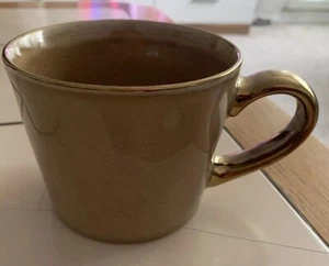 6 Kaffeetassen/Becher in Braun/Gold - Bild 1 von 4