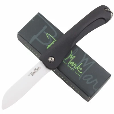 Benchmark Llavero Cerámico Cuchillo de Bolsillo Plegable Mango Negro Carpeta Foto 1 de 4