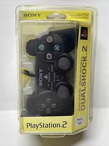 Neuer Sony PlayStation 2 Dual Shock Analog Controller - Schwarz Versiegelt - Bild 1 von 6