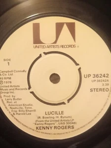 KENNY ROGERS LUCILLE 1976 UK UNITED ARTISTS 7" 45 UP 36242 - Picture 1 of 1