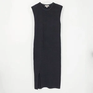 J.Crew Sleeveless Side Slit Knit Midi Sweater Dress Black Women's Size Small - Picture 1 of 5