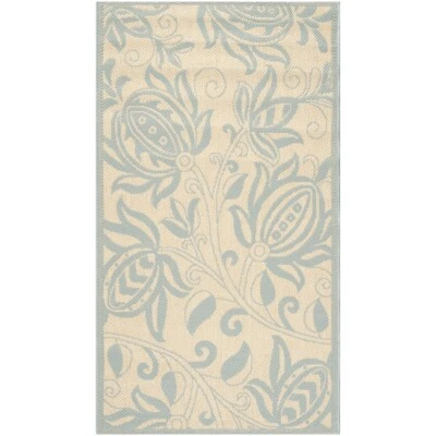 Alfombra SAFAVIEH interior exterior CY6109-15 patio crema/aqua Foto 1 de 4