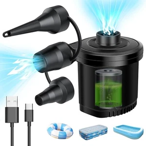 Pompa Elettrica 2 In 1 Gonfia Sgonfia 4000mAh Elettrico Portatile Con 3 Ugelli - Foto 1 di 8