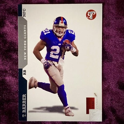 Tiki Barber 05 Topps Pristine #1 MINT Giants Jersey Roanoke Virginia UVA Legends - Image 1 of 2